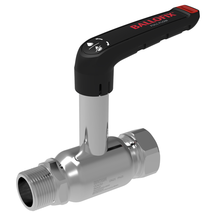 Ballofix Full Flow Inox, lange Spindel, IG / AG