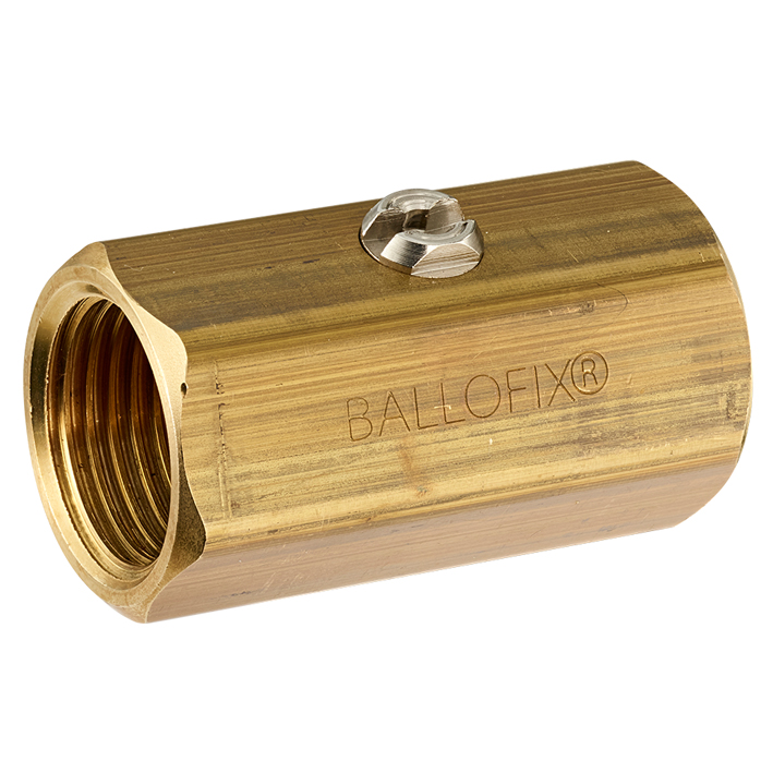 Ballofix Kugelhahn, Messing, ohne Griff, IG/IG