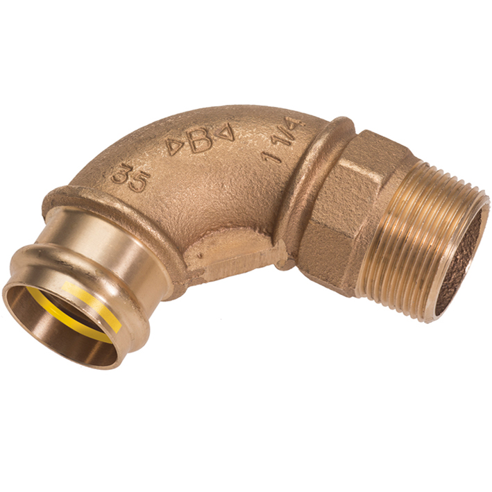 B Press Gas Rg-Einschraubbogen 90° mit AG - Typ PG4001G