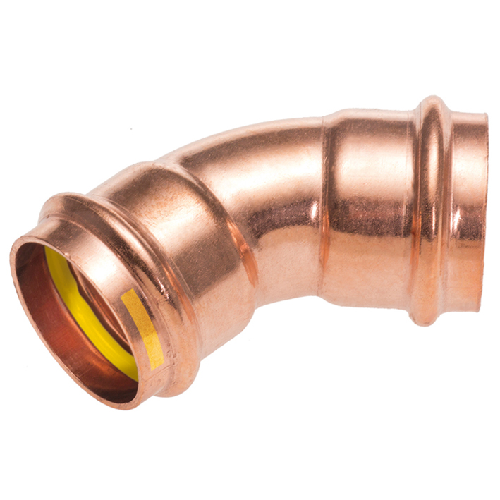B Press Gas Bogen 45° A/A Cu - Typ PG5041