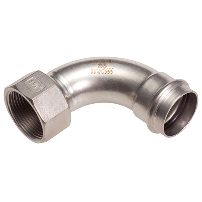 B Press Inox Bogen 90° IG V-Kontur - Typ PS4002G