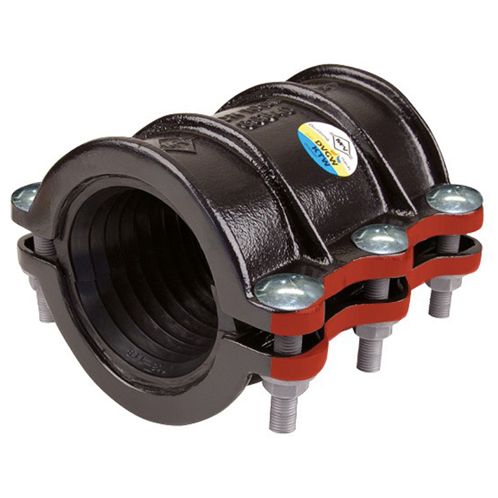 MFV collier d´étanchéité 2 parties, fonte, EPDM,chauffage urbain (150°) Typ 101