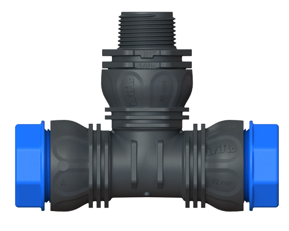 isiflo Té raccord avec sortie centrale mâle - ECO LINE 131