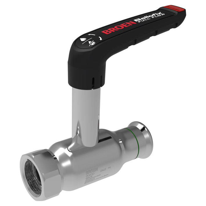 Ballofix Full Flow C-Stahl verzinkt, lange Spindel, Press (M) / IG