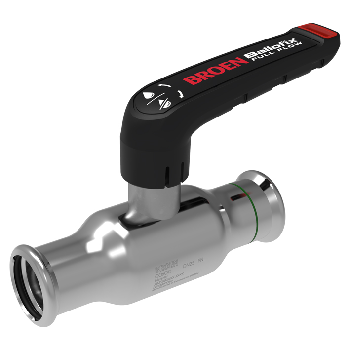 Ballofix Full Flow Inox, Press / Press, (M)