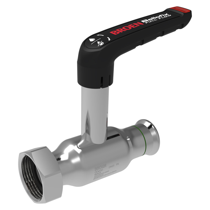 Ballofix Full Flow Inox, lange Spindel, Press (M) / ÜWM