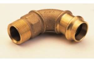 B Press Courbe 90° bronze à visser filetage mâle - V-Contour - Typ P4001G