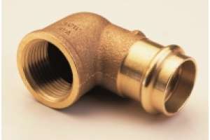 B Press Coude 90° bronze avec filetage femelle - V-Contour - Typ P4090G