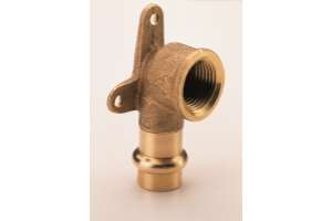B Press Applique à coude bronze avec 3 trous femelle - Typ P4471G