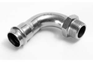 B Press INOX Courbe 90° mâle V-Contour Typ PS4001G
