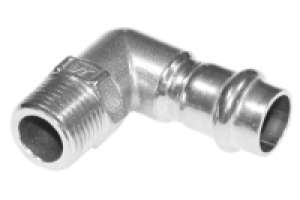 B Press INOX Coude 90° mâle V-Contour - Typ PS4092G