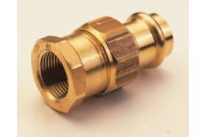 B Press Raccord  bronze fileté à joint plat  femelle V-Contour - Typ P4330G