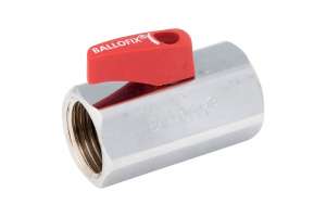 Ballofix chromé, avec poignée rouge, f/f
