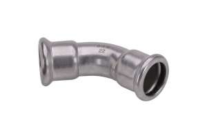 A Press Inox Bogen 45° I/I, M-Kontur, 316L, PS26041
