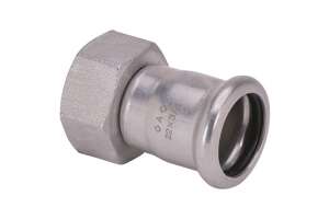 A Press Inox halbe Verschraubung mit zyl. IG (G), M-Kontur, 316L, Typ PS26355